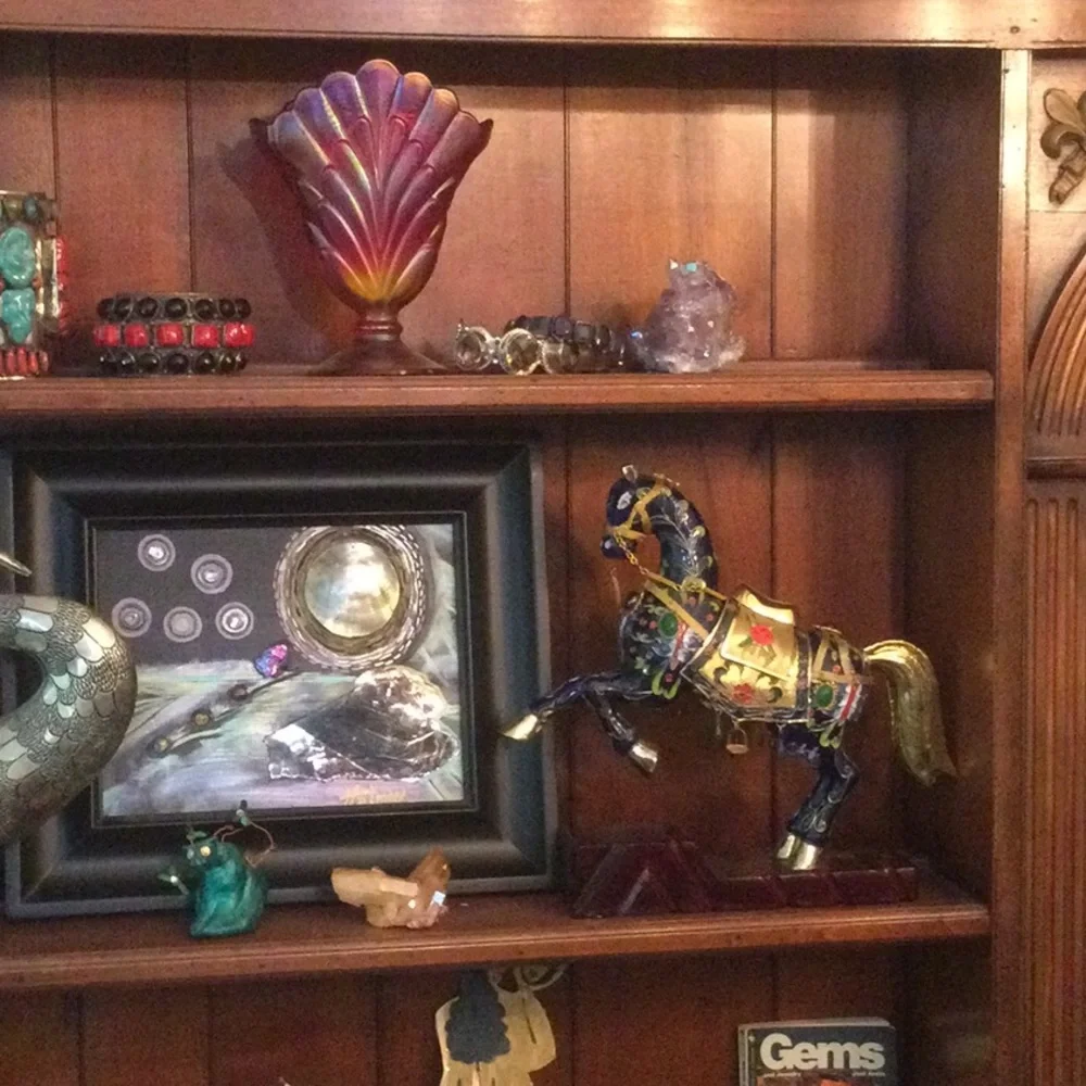 Estate Find Cloisonne Horse On Stand - Picture 11 of 13